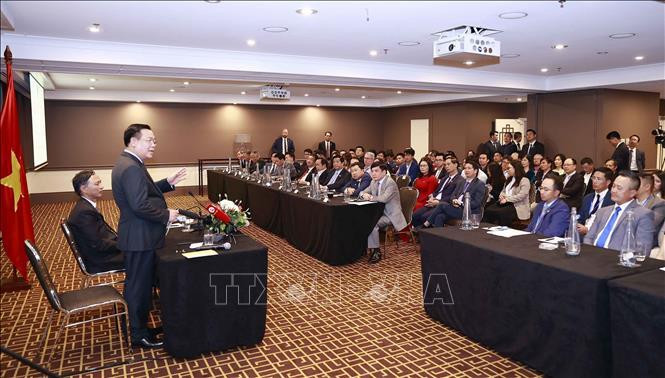 Chủ tịch Quốc hội Vương Đình Huệ phát biểu. (Ảnh: Doãn Tấn/TTXVN)