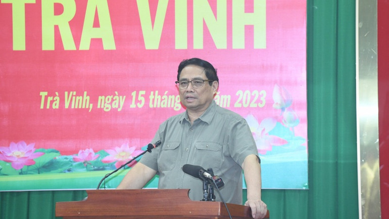 Thủ tướng Phạm Minh Chính phát biểu tại buổi làm việc.