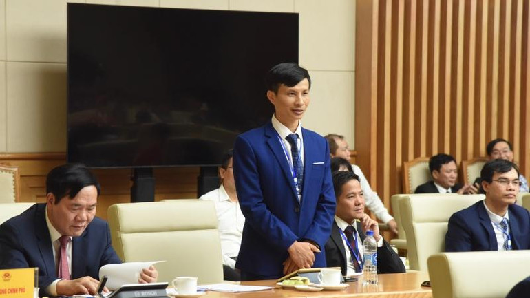 Đại biểu phát biểu ý kiến tại buổi gặp mặt. (Ảnh: Trần Hải) Đại biểu phát biểu ý kiến tại buổi gặp mặt. (Ảnh: Trần Hải)