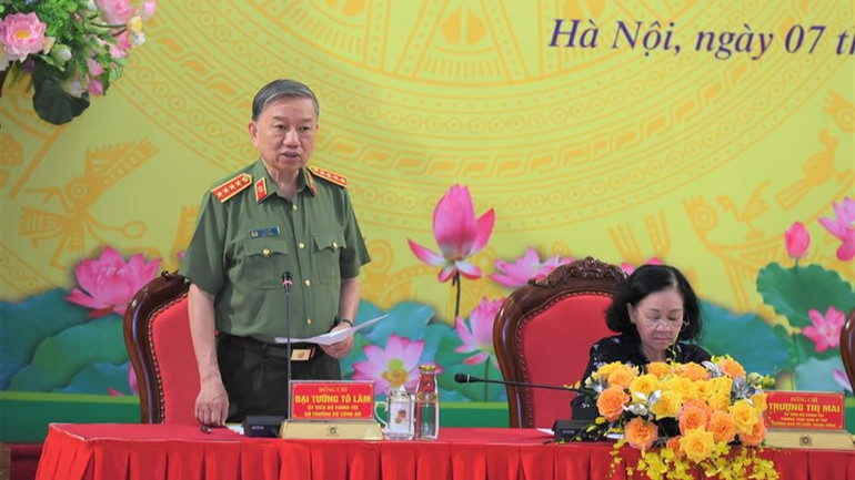 Bộ trưởng Tô Lâm phát biểu. Bộ trưởng Tô Lâm phát biểu.