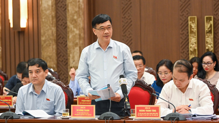 Chủ nhiệm Ủy ban Kinh tế Vũ Hồng Thanh phát biểu tại buổi làm việc.