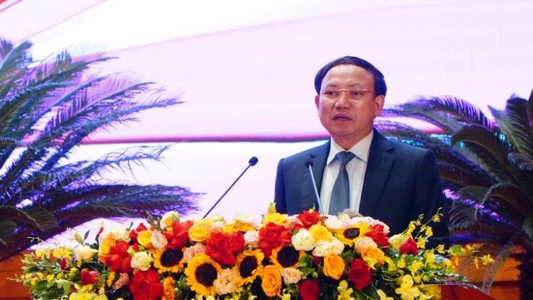 Bí thư Tỉnh ủy Quảng Ninh Nguyễn Xuân Ký phát biểu tại hội nghị. Bí thư Tỉnh ủy Quảng Ninh Nguyễn Xuân Ký phát biểu tại hội nghị.