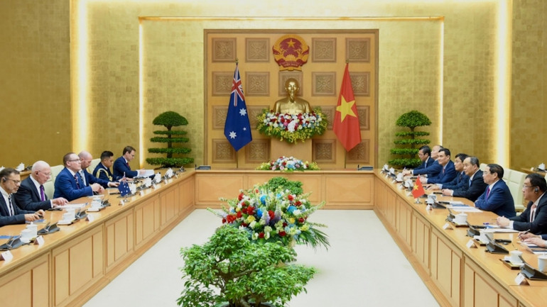 Thủ tướng Phạm Minh Chính hội kiến Toàn quyền Australia David Hurley. Thủ tướng Phạm Minh Chính hội kiến Toàn quyền Australia David Hurley.