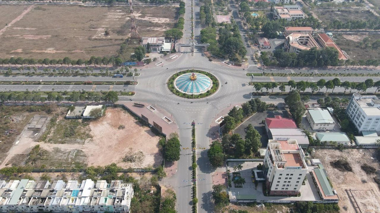 Một góc trung tâm huyện Nhơn Trạch.