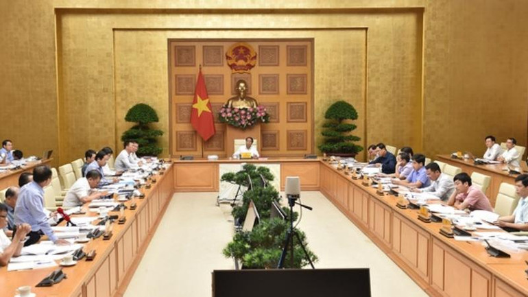 Quang cảnh buổi họp. (Ảnh: VGP)