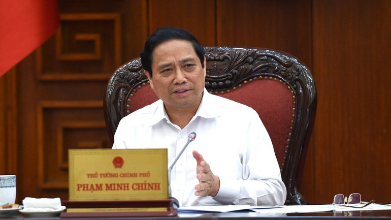 Thủ tướng Phạm Minh Chính phát biểu ý kiến kết luận cuộc họp.