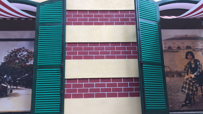 Cận cảnh phối màu của biệt thự.