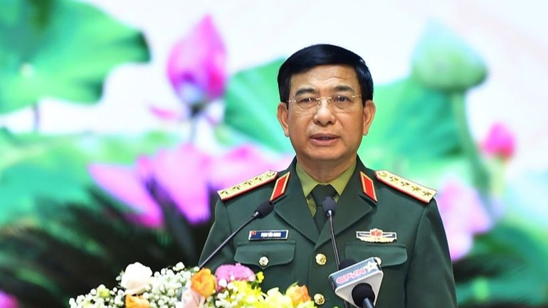 Đại tướng Phan Văn Giang phát biểu kết luận Hội nghị.