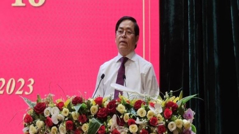 Bí thư Tỉnh ủy Phạm Viết Thanh phát biểu tại Hội nghị.