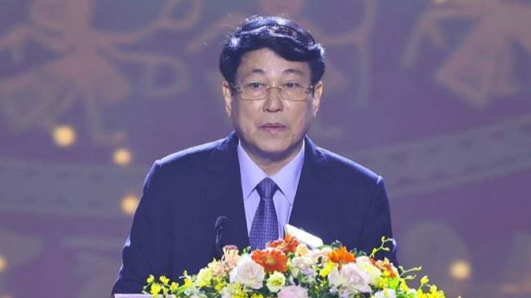 Thường trực Ban Bí thư Lương Cường phát biểu tại chương trình.