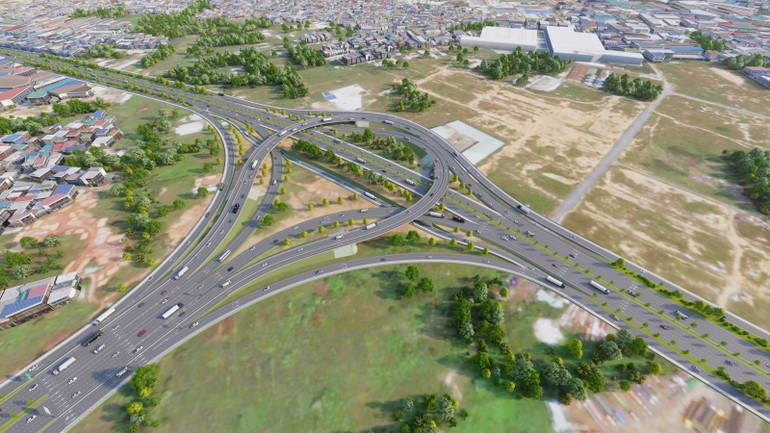 Nút giao Bình Chuẩn - nơi tổ chức Lễ động thổ xây dựng đường Vành đai 3 Thành phố Hồ Chí Minh, đoạn qua tỉnh Bình Dương.