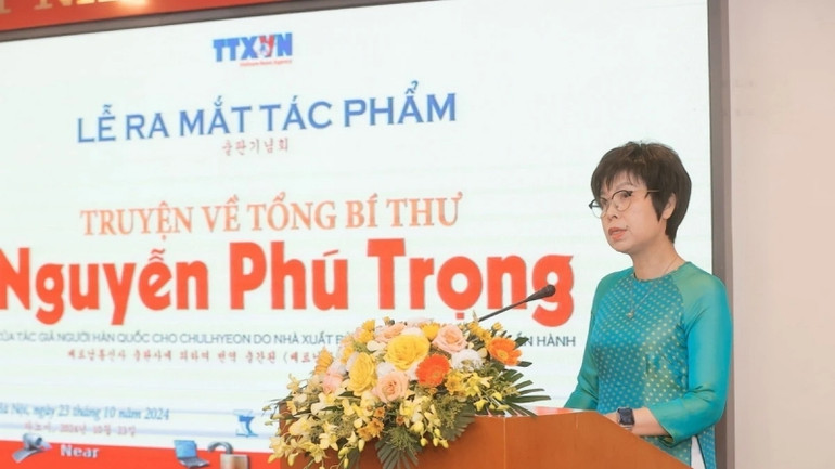 Tổng Giám đốc Thông tấn xã Việt Nam Vũ Việt Trang phát biểu. (Ảnh: Minh Quyết/TTXVN)