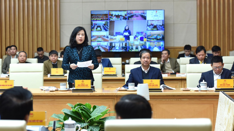 Bộ trưởng Y tế Đào Hồng Lan phát biểu.