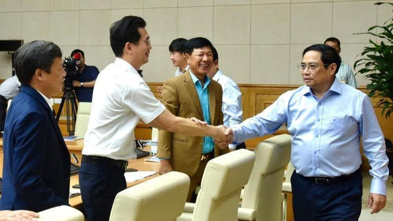 Thủ tướng Phạm Minh Chính cùng các đại biểu tham dự Hội nghị. (Ảnh: Trần Hải)