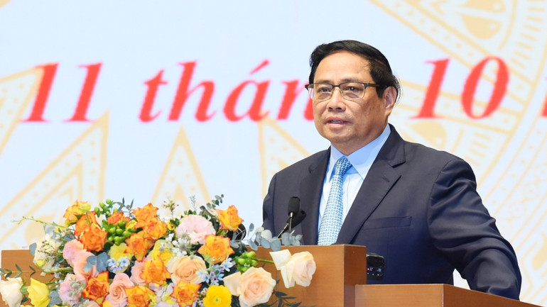 Thủ tướng Phạm Minh Chính: Bên cạnh hoạt động sản xuất kinh doanh, đội ngũ doanh nhân cũng luôn thể hiện trách nhiệm xã hội.