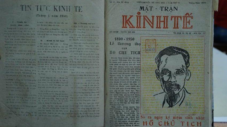 Tờ Mặt trận Kinh tế số 11 xuất bản tháng 5/1950, số ra Ngày Kỷ niệm sinh nhật Chủ Tịch Hồ Chí Minh.