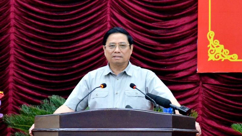 Thủ tướng Phạm Minh Chính phát biểu chỉ đạo tại buổi làm việc. Thủ tướng Phạm Minh Chính phát biểu chỉ đạo tại buổi làm việc.