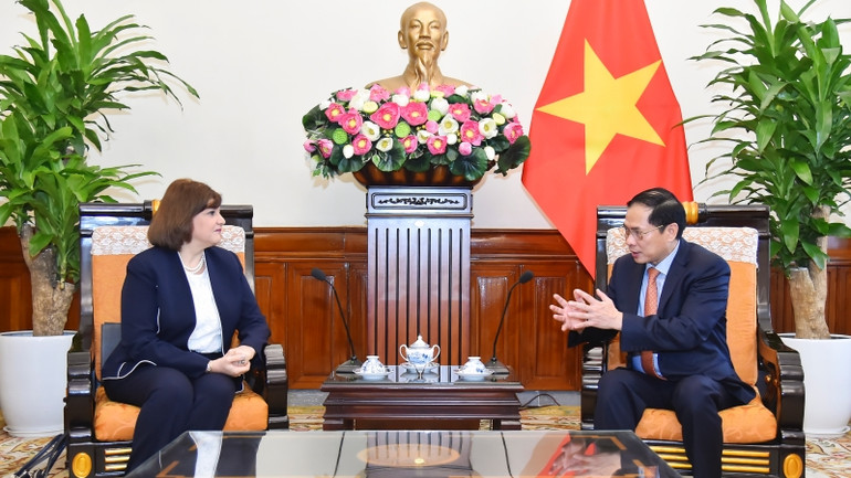 Bộ trưởng Ngoại giao Bùi Thanh Sơn tiếp bà Amal Abdel Kader Elmorsi Salama, Đại sứ Cộng hòa Ả-rập Ai Cập.