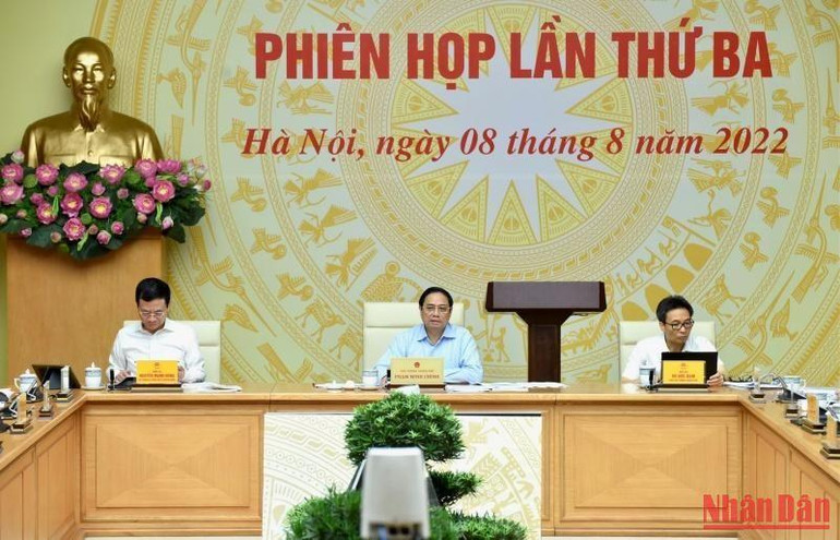 Thủ tướng Phạm Minh Chính chủ trì phiên họp. (Ảnh: Trần Hải) Thủ tướng Phạm Minh Chính chủ trì phiên họp. (Ảnh: Trần Hải)