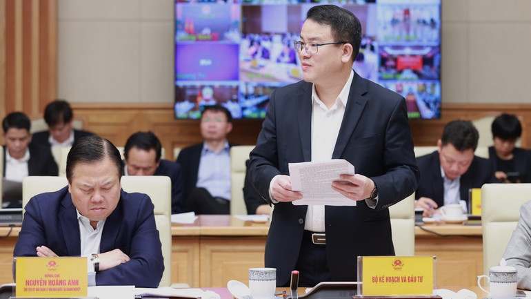 Đại diện lãnh đạo Bộ Kế hoạch và Đầu tư phát biểu tại Hội nghị. (Ảnh: Trần Hải)