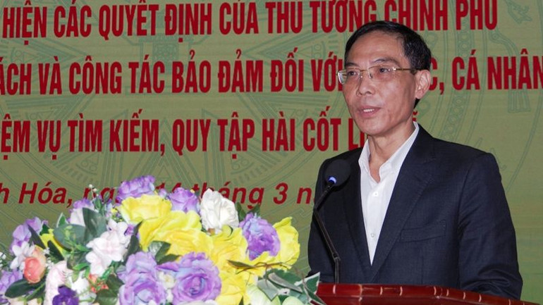 Trưởng Ban Chỉ đạo 515 tỉnh Thanh Hóa phát biểu tại Hội nghị.