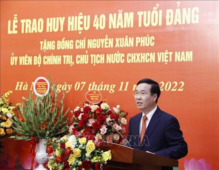 Đồng chí Võ Văn Thưởng, Ủy viên Bộ Chính trị, Thường trực Ban Bí thư phát biểu. (Ảnh: Thống Nhất/TTXVN)