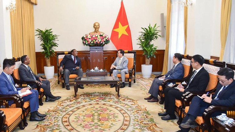 Thứ trưởng Ngoại giao Hà Kim Ngọc tiếp Thứ trưởng Ngoại giao Haiti thăm và làm việc tại Việt Nam.