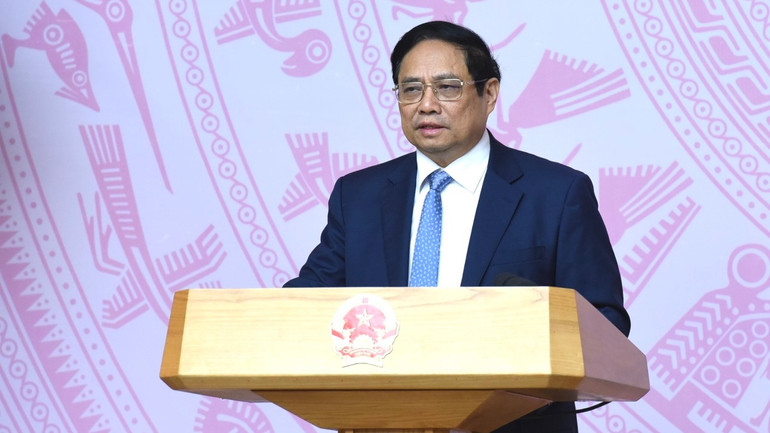 Thủ tướng Phạm Minh Chính phát biểu ý kiến chỉ đạo Hội nghị.