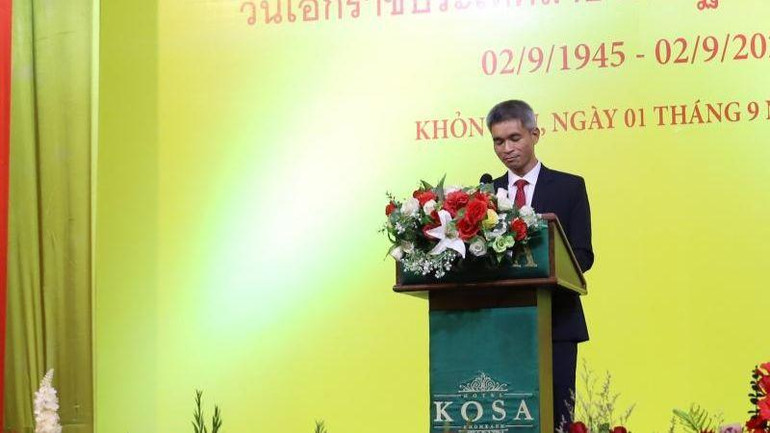 Tổng Lãnh sự Việt Nam tại Khon Kaen Chu Đức Dũng phát biểu tại buổi lễ.