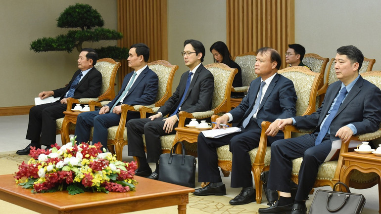 Đại diện lãnh đạo các bộ, ban ngành của Chính phủ Việt Nam tham dự buổi tiếp Bộ trưởng Ngoại giao Ấn Độ Subramanyam Jaishankar.