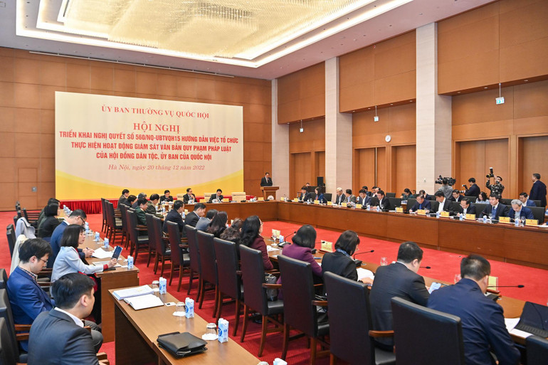 Quang cảnh Hội nghị tại Nhà Quốc hội.