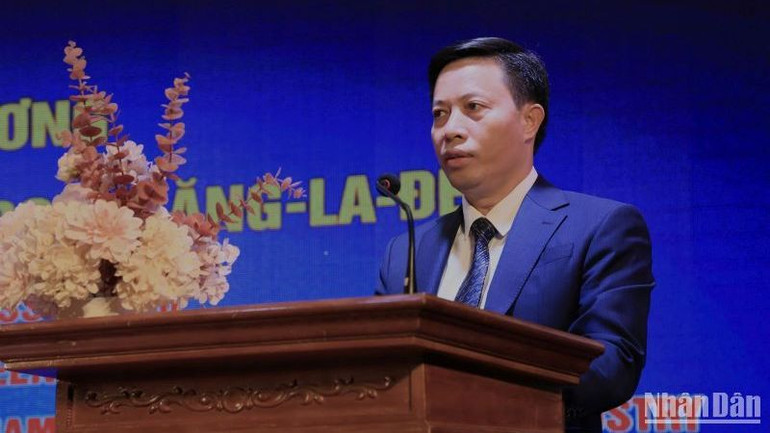 Phó Chủ tịch Ủy ban nhân dân tỉnh Thái Bình Lại Văn Hoàn nêu bật tầm quan trọng của Diễn đàn giao thương giữa hai nước.