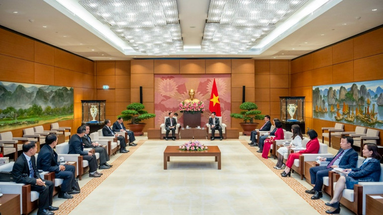 Quang cảnh buổi tiếp tại Nhà Quốc hội. (Ảnh: DUY LINH)