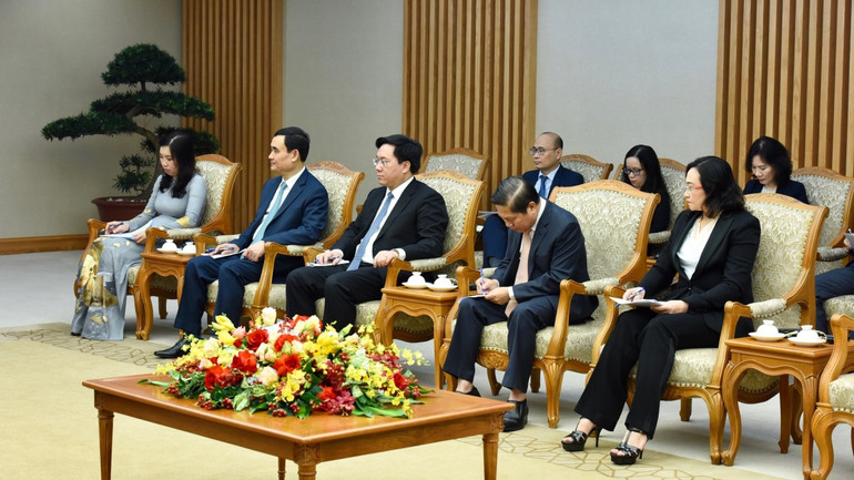 Đại diện lãnh đạo các bộ, ban ngành của Chính phủ Việt Nam cùng tham dự buổi tiếp.