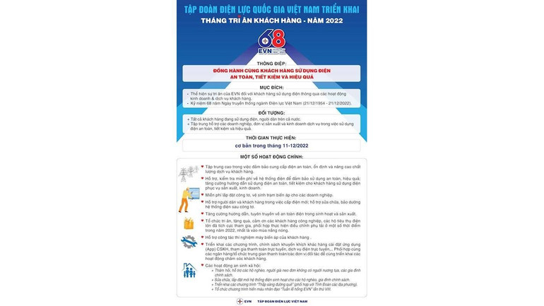 EVN đồng hành cùng khách hàng sử dụng điện an toàn. EVN đồng hành cùng khách hàng sử dụng điện an toàn.