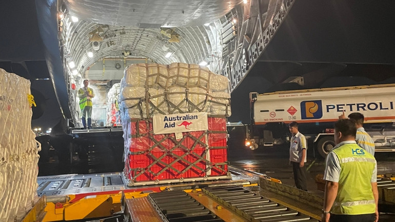 Chính phủ Australia nỗ lực hỗ trợ nhân đạo, vật tư cứu trợ khẩn cấp và các dịch vụ thiết yếu.