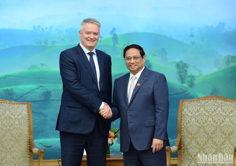 Thủ tướng Phạm Minh Chính đón ông Mathias Cormann, Tổng Thư ký Tổ chức Hợp tác và Phát triển Kinh tế (OECD).