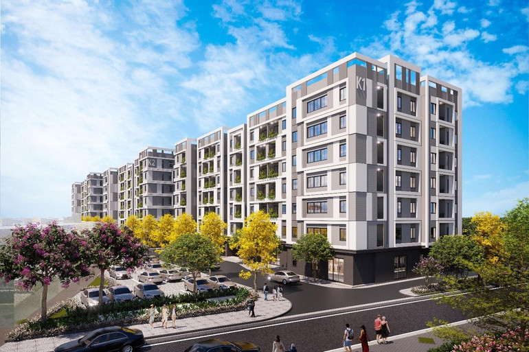 Phối cảnh công trình nhà ở xã hội.