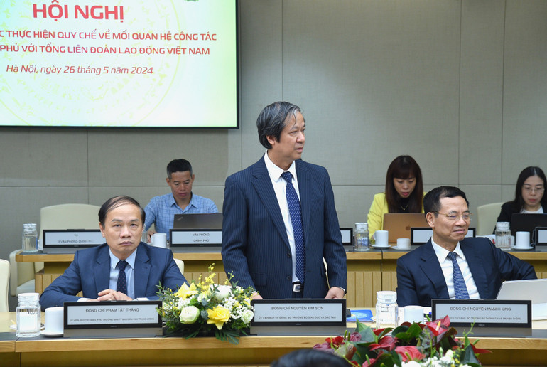 [Ảnh] Thủ tướng dự Hội nghị đánh giá việc thực hiện quy chế công tác giữa Chính phủ với Tổng Liên đoàn Lao động Việt Nam ảnh 5