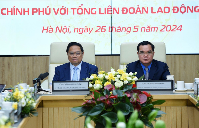 [Ảnh] Thủ tướng dự Hội nghị đánh giá việc thực hiện quy chế công tác giữa Chính phủ với Tổng Liên đoàn Lao động Việt Nam ảnh 10