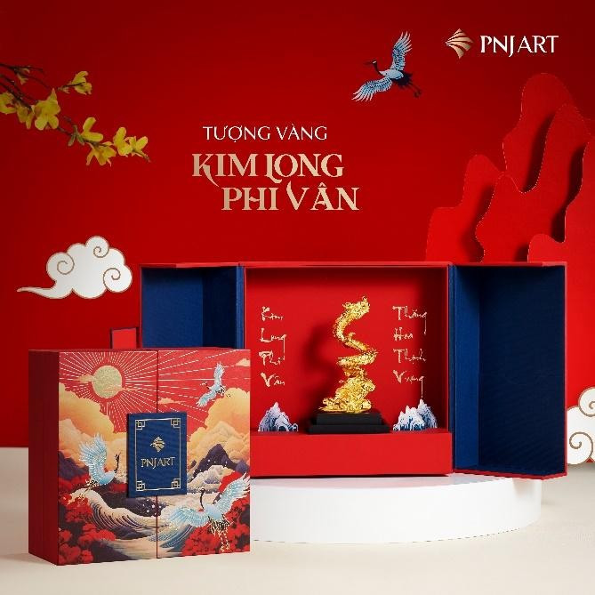 Tượng vàng 24K Kim Long Phi Vân mở bán với số lượng giới hạn chỉ 399 tác phẩm.