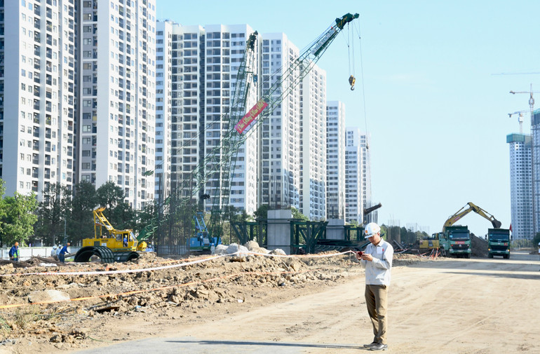 Công trường dự án đường Vành đai 3 Thành phố Hồ Chí Minh.