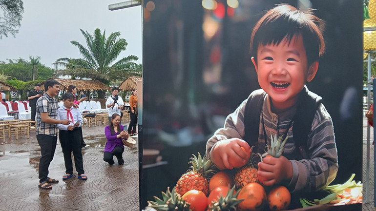 Một bức tranh đạt giải thưởng của học sinh.