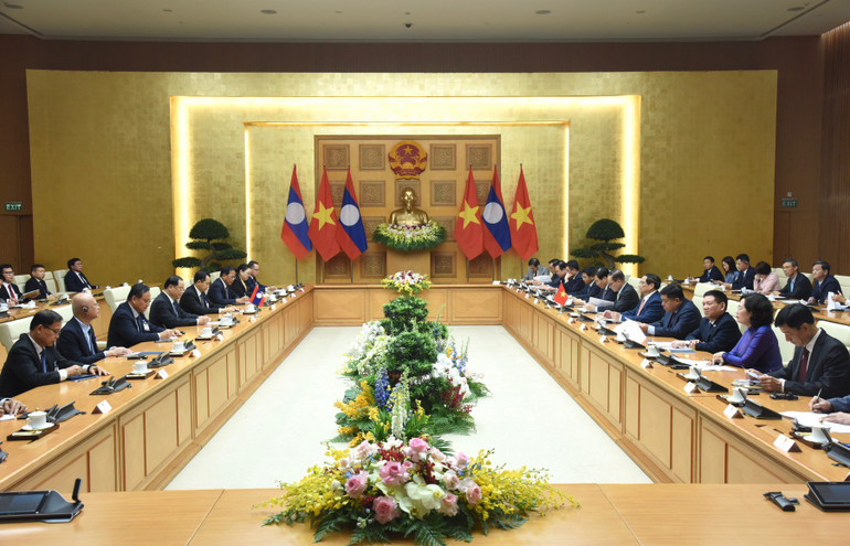 Toàn cảnh cuộc gặp làm việc. (Ảnh: TRẦN HẢI)