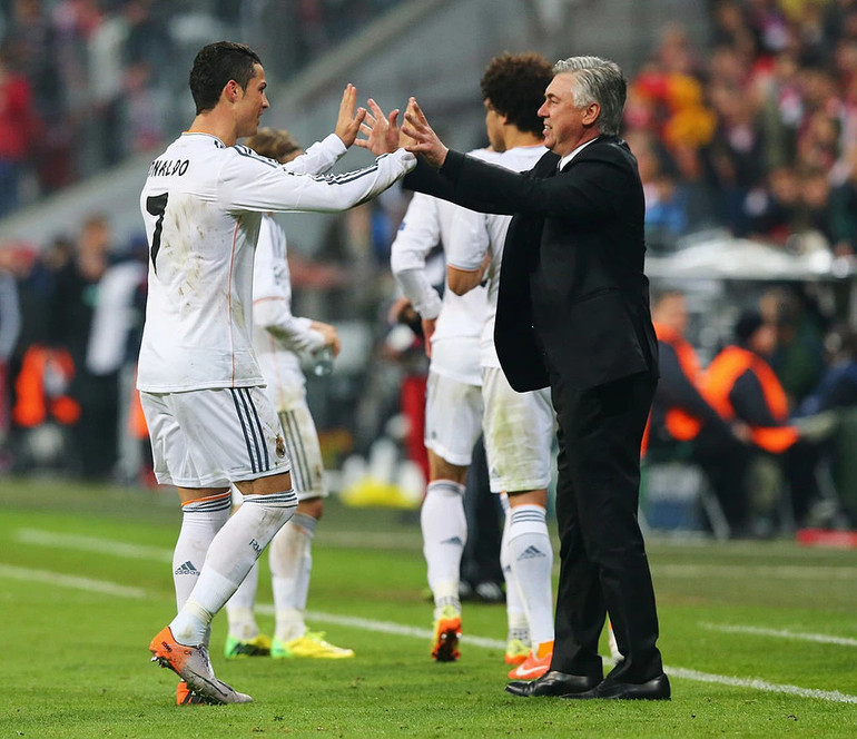 Ancelotti nhận được sự tin tưởng của những ngôi sao lớn như Cristiano Ronaldo. (Ảnh: RMFC)