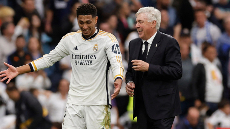 Bellingham thi đấu chói sáng dưới thời Ancelotti. (Ảnh: RMFC)