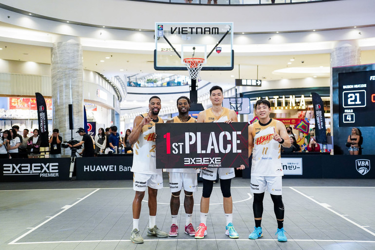 Saigon Heat.EXE vô địch chặng 2 giải bóng rổ 3x3.EXE Premier Vietnam 2025. (Ảnh: VBA)