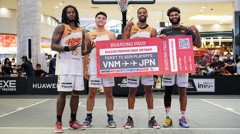 Saigon Heat.EXE giành vé tham dự vòng Playoffs 3x3.EXE Premier 2025 diễn ra vào tháng 9 tại Nhật Bản. (Ảnh: VBA)