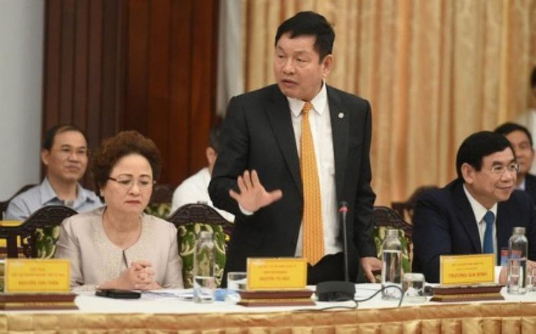 Ông Trương Gia Bình, Chủ tịch Hội đồng quản trị FPT chia sẻ tại cuộc “Đối thoại 2045”. Doanh nghiệp tư nhân và tâm thế mới của nền kinh tế -0