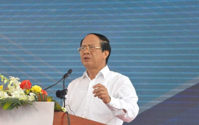 Phó Thủ tướng Lê Văn Thành phát biểu tại buổi lễ. Khánh thành cao tốc Trung Lương-Mỹ Thuận -0